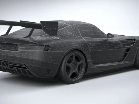Generic RaceCar 2022 LowPoly 3D Model