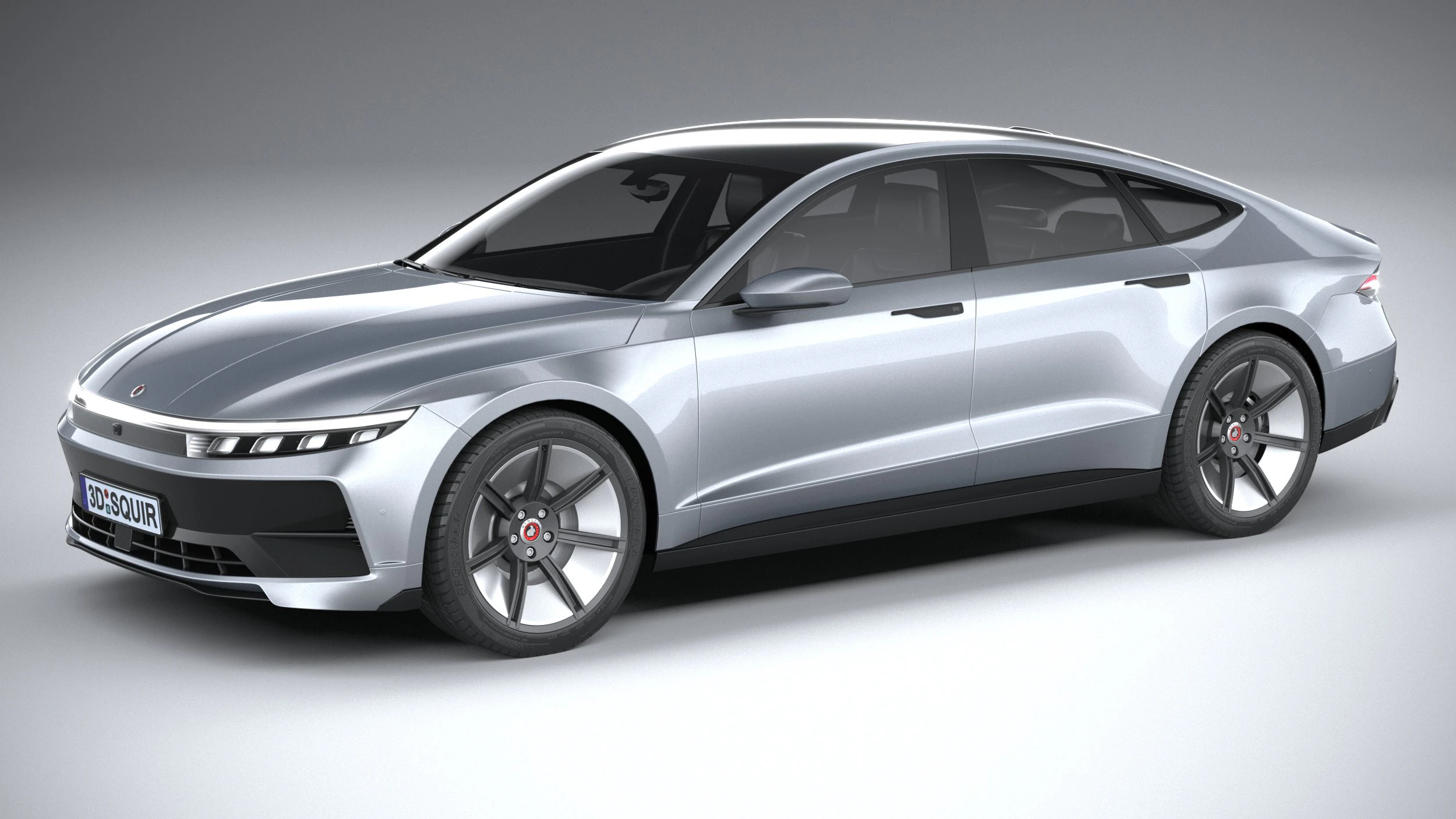 Generic Sedan 4door EV v3 2022 3D Model .c4d .max .obj .3ds .fbx .stl .blend 