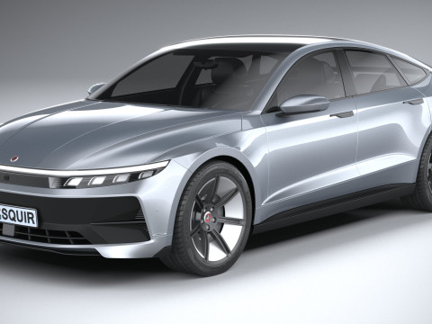 Generic Sedan 4door EV v3 2022 3D Model