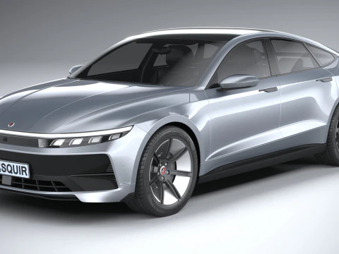 Generic Sedan 4door EV v3 2022 3D Model
