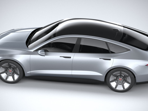 Generic Sedan 4door EV v3 2022 3D Model