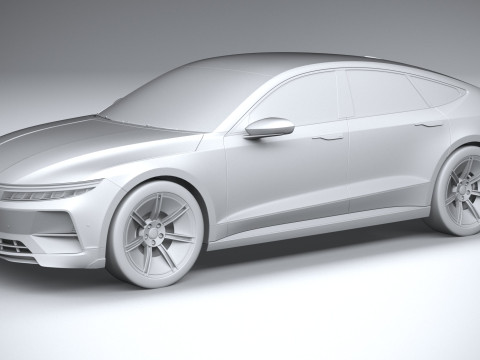 Generic Sedan 4door EV v3 2022 3D Model