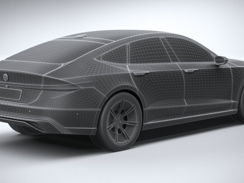 Generic Sedan 4door EV v3 2022 3D Model