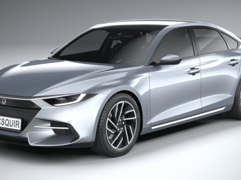 Generic Sedan v1 2022 LowPoly 3D Model