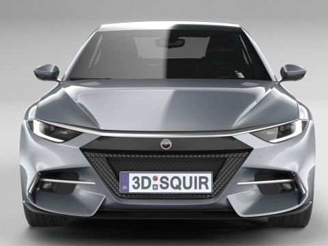 Generic Sedan v1 2022 LowPoly 3D Model