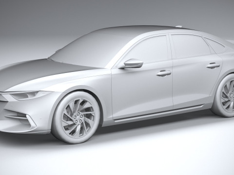 Generic Sedan v1 2022 LowPoly 3D Model