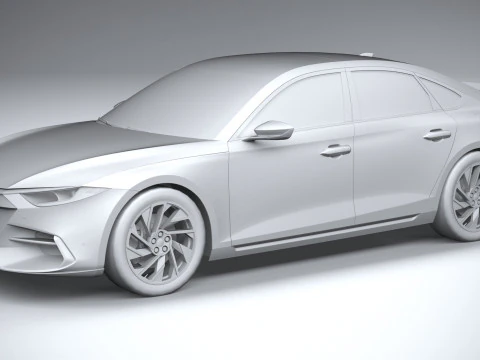 Generic Sedan v1 2022 LowPoly 3D Model