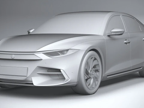 Generic Sedan v1 2022 LowPoly 3D Model