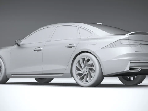 Generic Sedan v1 2022 LowPoly 3D Model