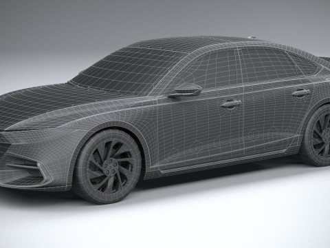 Generic Sedan v1 2022 LowPoly 3D Model