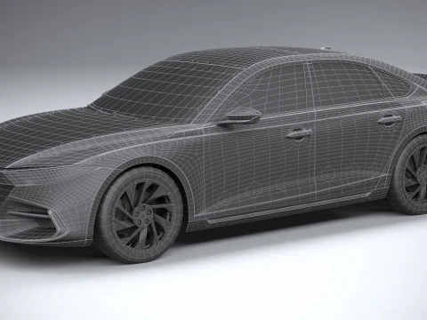 Generic Sedan v1 2022 LowPoly 3D Model