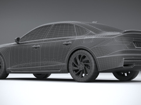 Generic Sedan v1 2022 LowPoly 3D Model