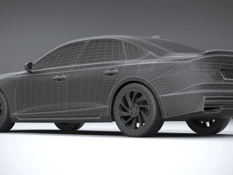 Generic Sedan v1 2022 LowPoly 3D Model