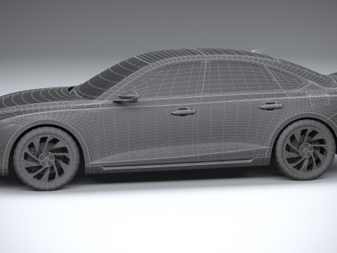 Generic Sedan v1 2022 LowPoly 3D Model