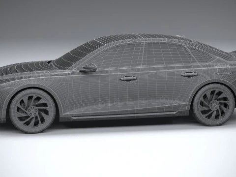 Generic Sedan v1 2022 LowPoly 3D Model