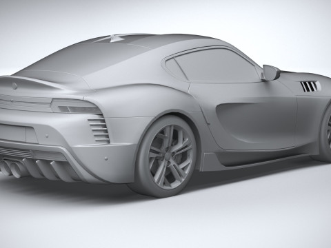 Generic Sport Car 2022 LowPoly 3D Model