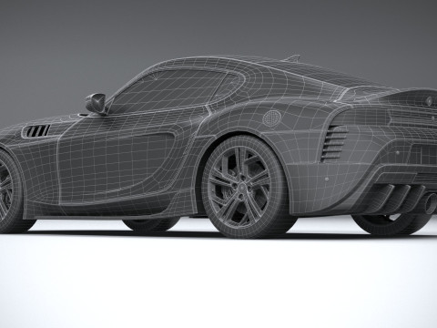 Generic Sport Car 2022 LowPoly 3D Model