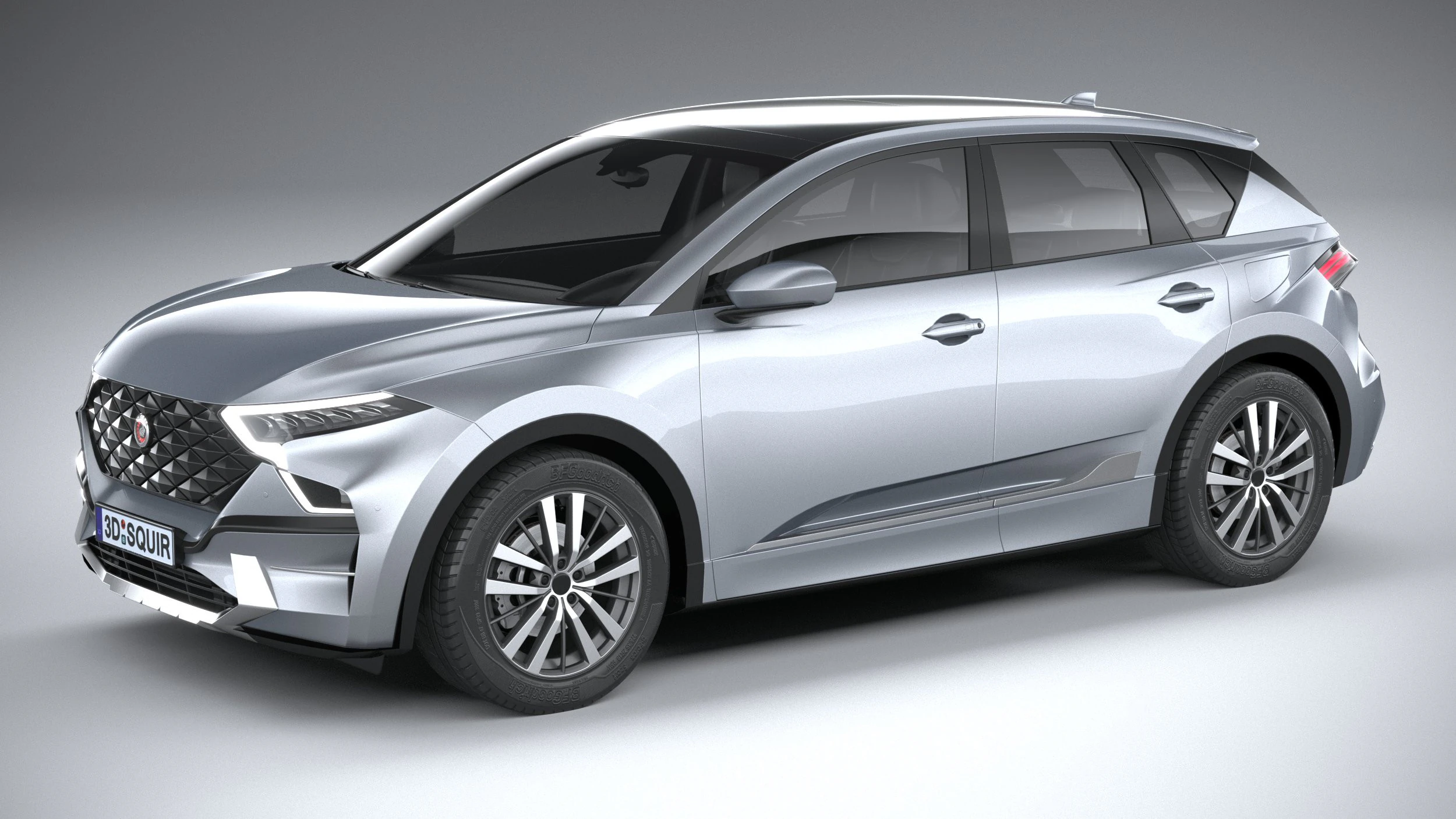 Generic SUV v1 2022 3D Model .c4d .max .obj .3ds .fbx .stl .blend 