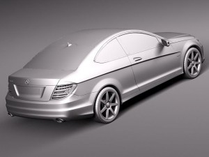 Mercedes-Benz C-class Coupe 2012 Modelo 3D