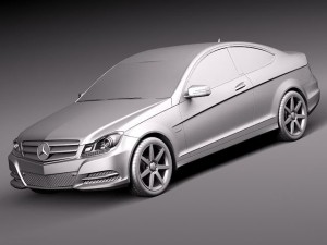 Mercedes-Benz C-class Coupe 2012 Modelo 3D