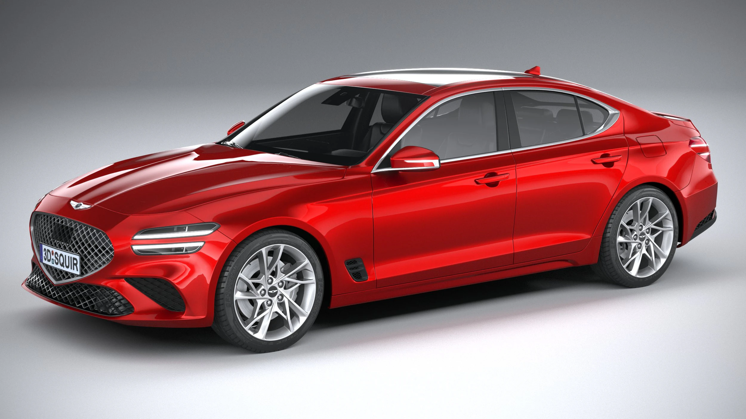 Genesis G70 2022 3D Model .c4d .max .obj .3ds .fbx .stl .blend