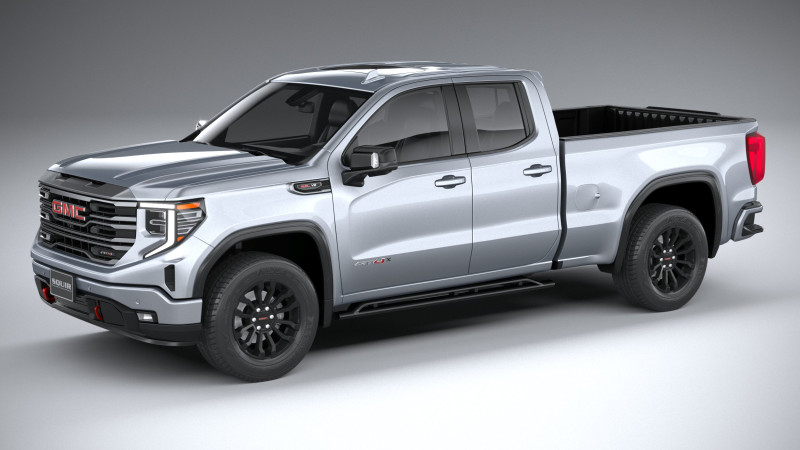 GMC Sierra AT4X double cab 2022 Model 3D .c4d .max .obj .3ds .fbx .stl .blend 