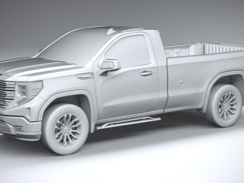 GMC Sierra AT4X regular cab 2022 3D Model