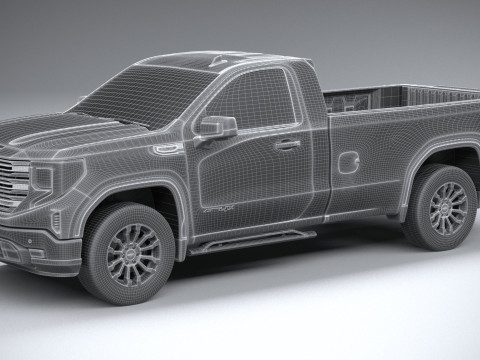 GMC Sierra AT4X regular cab 2022 3D Model
