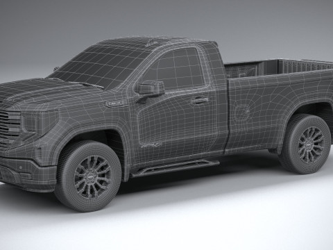 GMC Sierra AT4X regular cab 2022 3D Model
