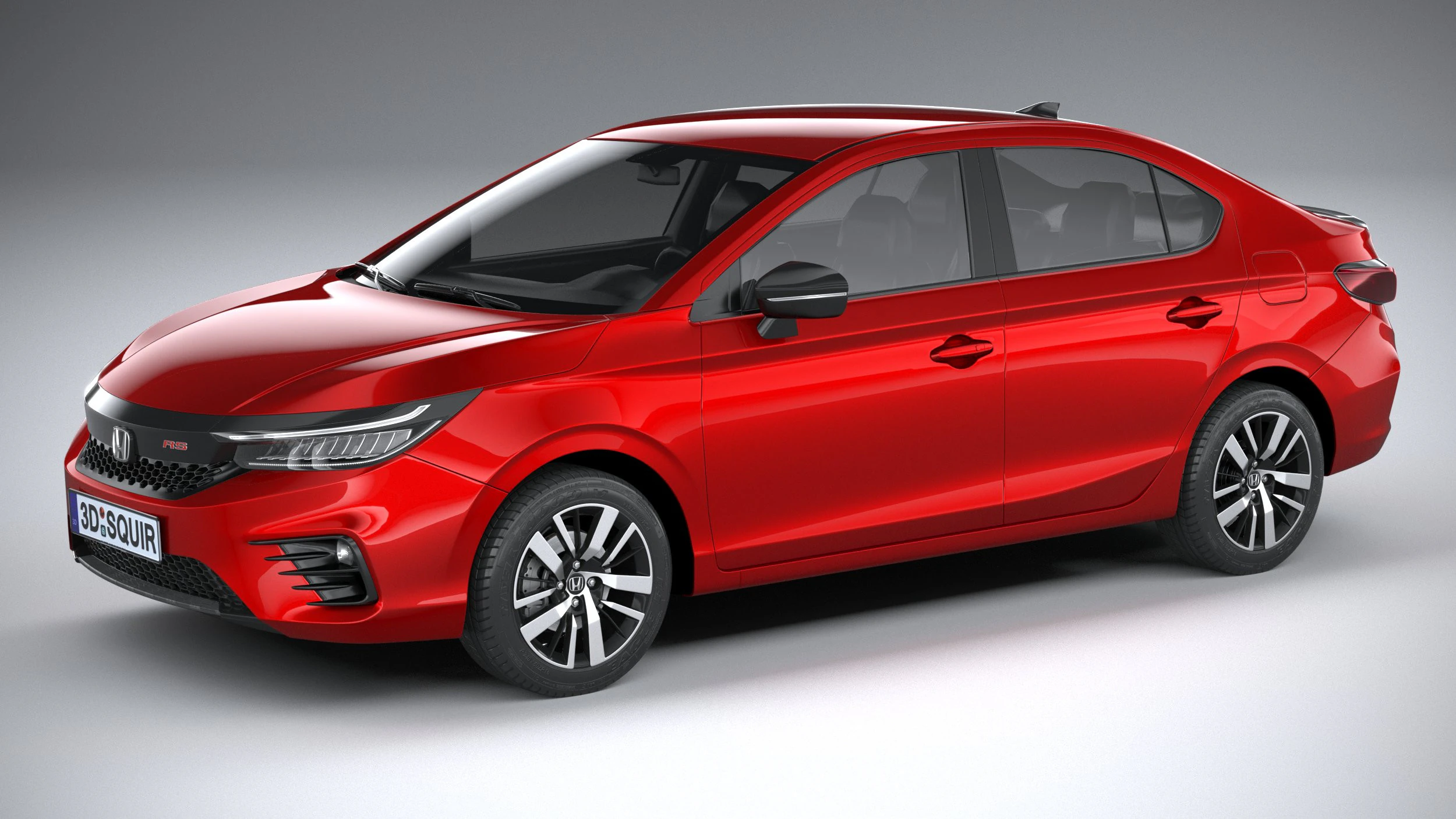 Honda City RS 2022 3D Model .c4d .max .obj .3ds .fbx .stl .blend 