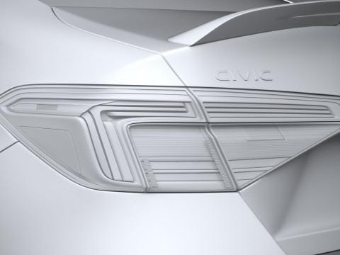 Honda Civic Si 2022 3D Модель