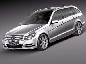 Mercedes-Benz C-class Estate 2012 3D Model
