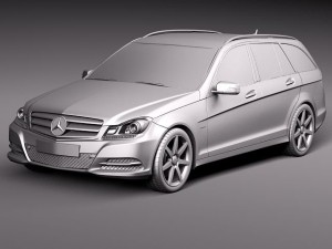 Mercedes-Benz C-class Estate 2012 3D Модель