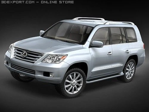 Lexus LX570 3D Model .c4d .max .obj .3ds .fbx .stl .blend 
