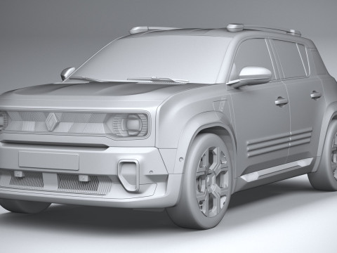 Renault 4 E-Tech 2026 3D Model