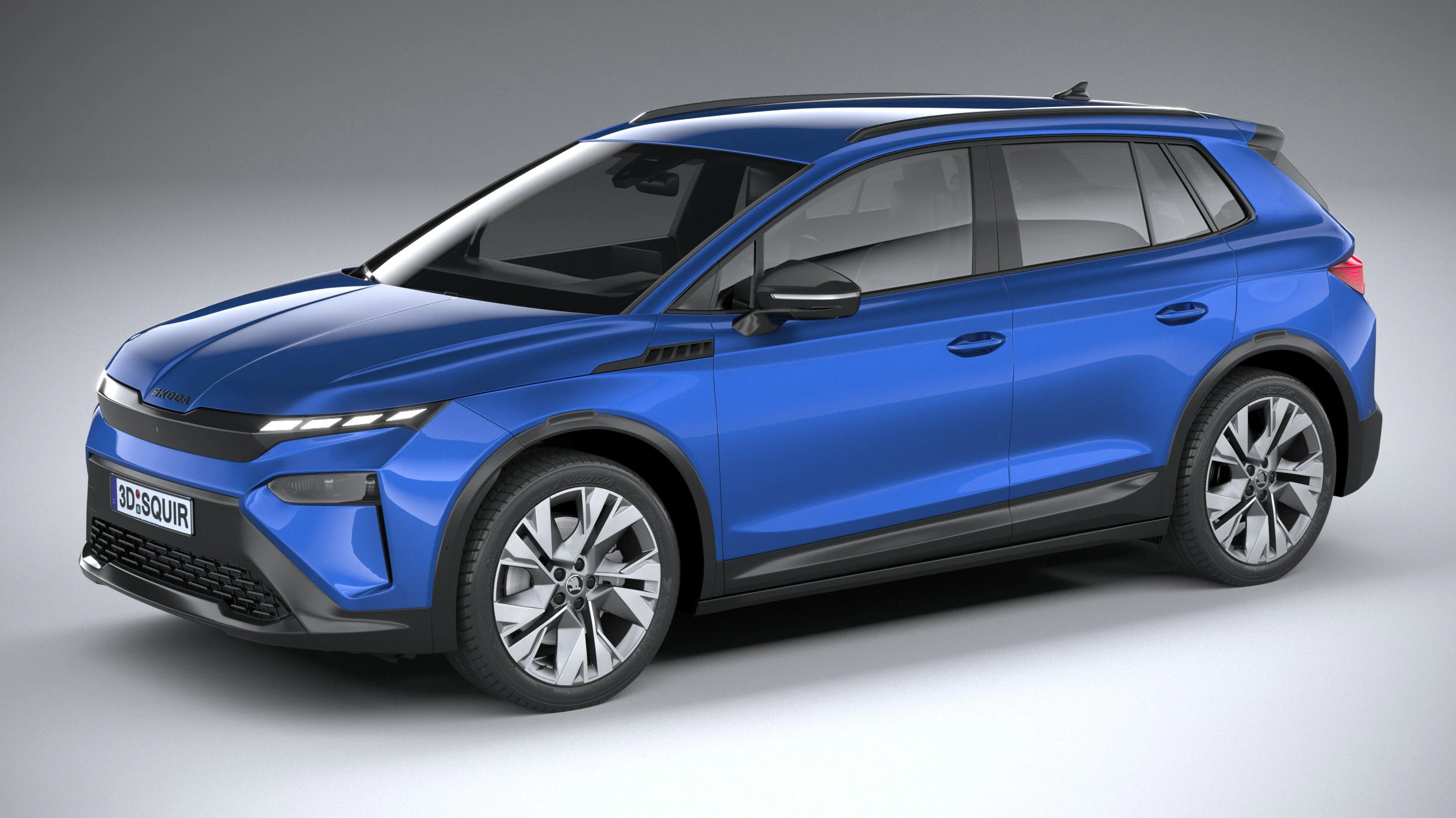Skoda Elroq Sportline 2025 3D Model .c4d .max .obj .3ds .fbx .stl .blend 