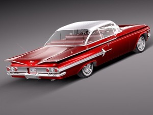 Chevrolet Impala 1960 coupe 3Dモデル