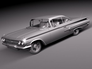 Chevrolet Impala 1960 coupe 3Dモデル