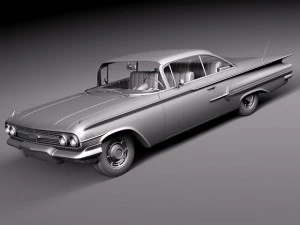 Chevrolet Impala 1960 coupe 3D Model