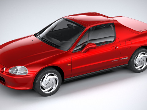 Honda CR-X Del Sol 1992 Model 3D