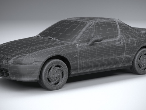 Honda CR-X Del Sol 1992 Model 3D