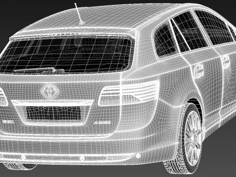 Toyota Avensis Estate 2013 3D Model