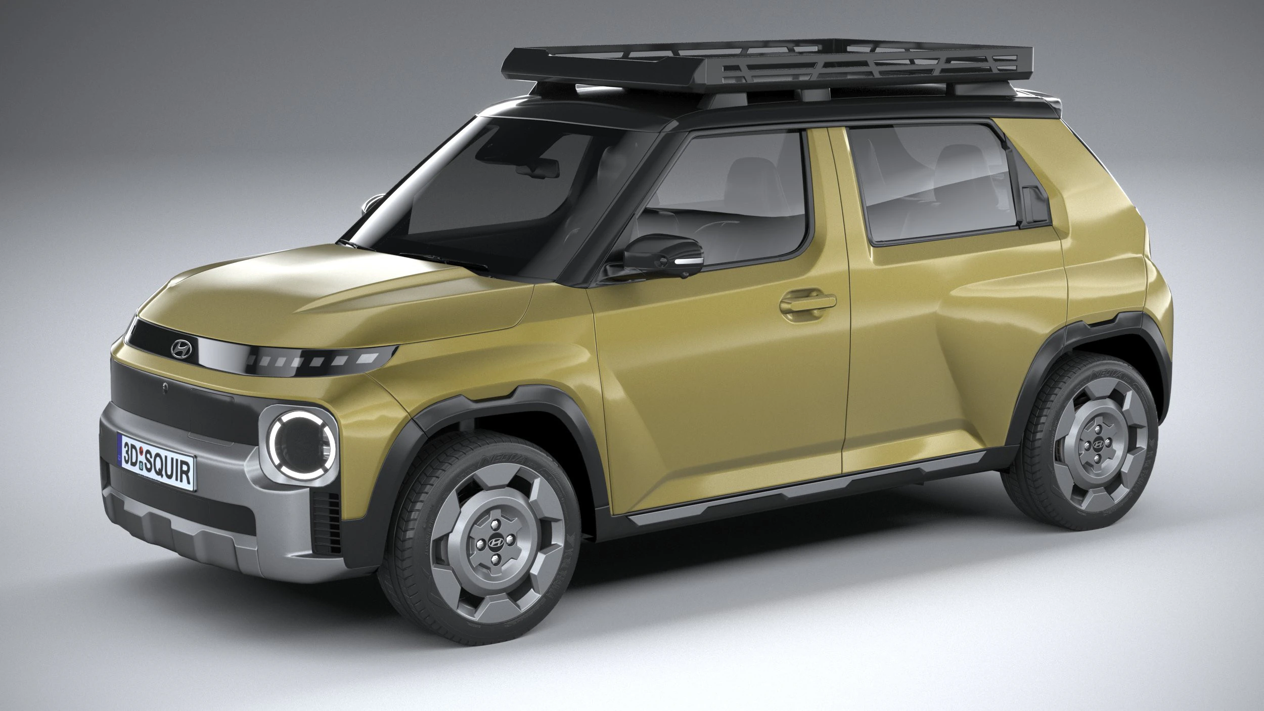 Hyundai Inster Cross 2025 3D Model .c4d .max .obj .3ds .fbx .stl .blend 