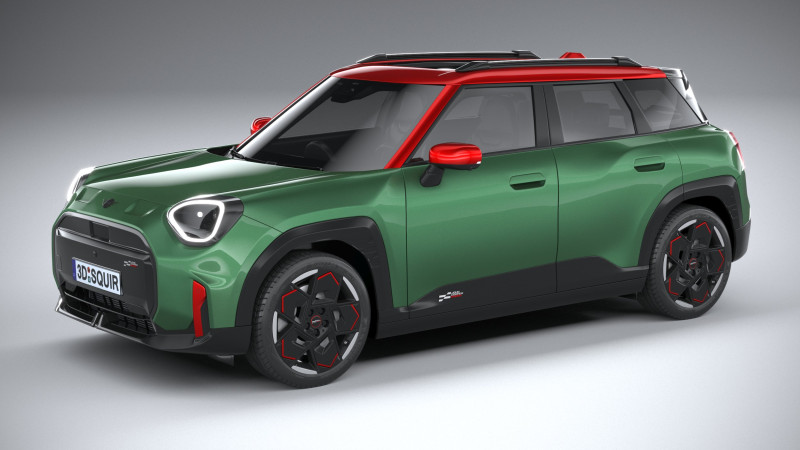 Mini John Cooper Works Aceman 2025 3D 모델 .c4d .max .obj .3ds .fbx .stl .blend