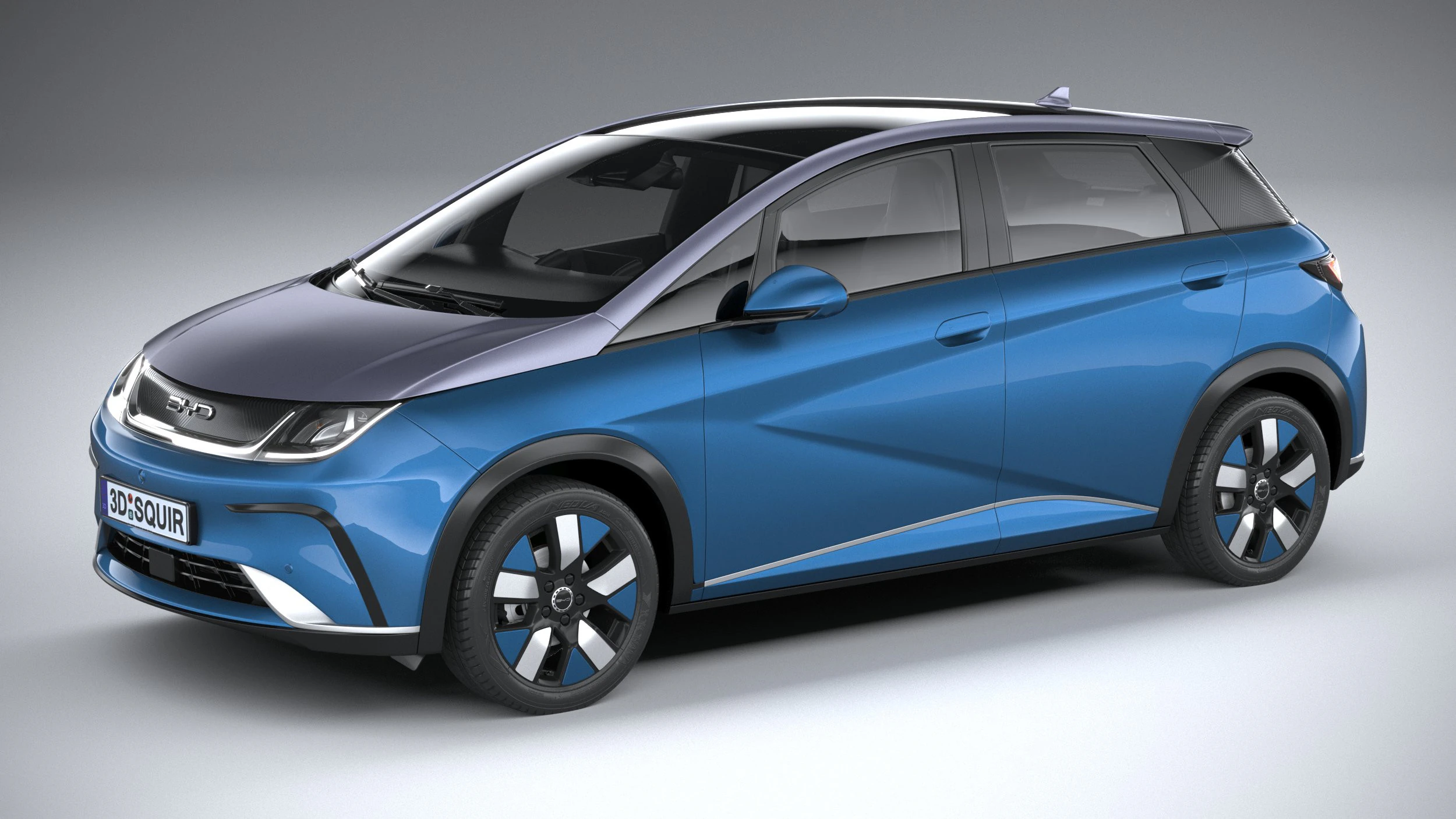 BYD Dolphin 2025 3D Model .c4d .max .obj .3ds .fbx .stl .blend 