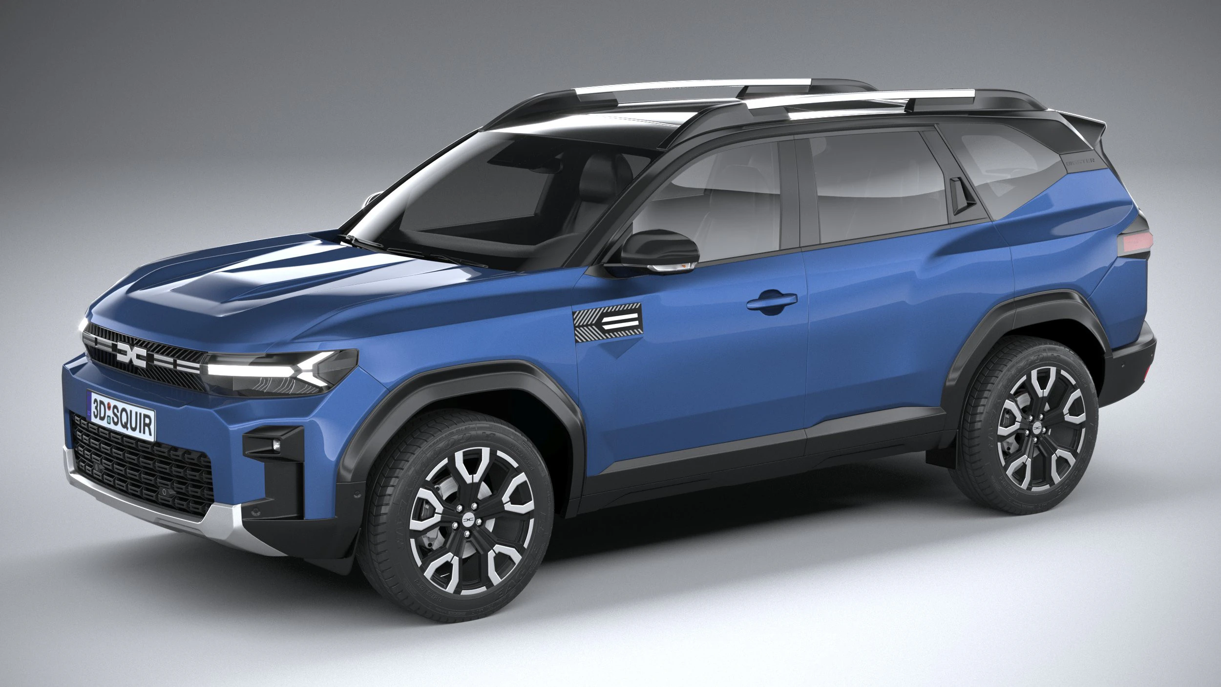 Dacia Bigster 2025 3D Model .c4d .max .obj .3ds .fbx .stl .blend 