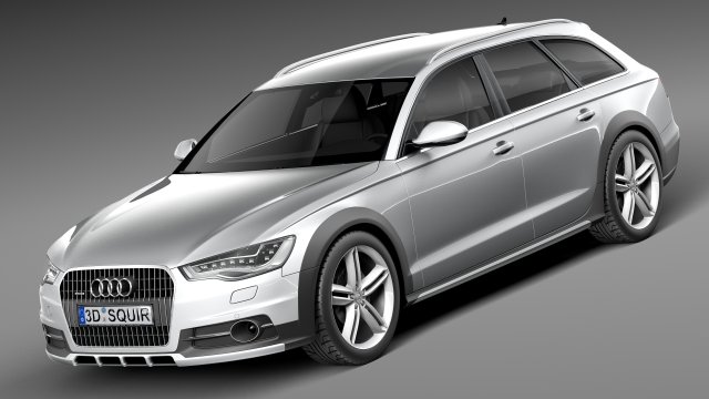 Audi A6 Allroad Quattro 2013 3D Модель .c4d .max .obj .3ds .fbx .stl .blend 