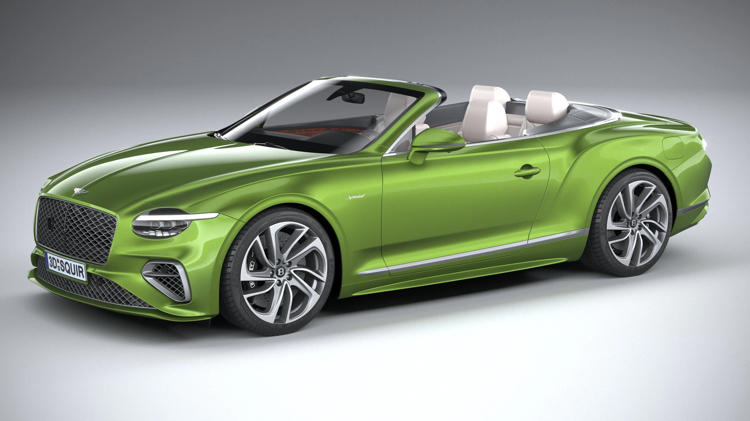Bentley Continental GTC Speed 2025 3D Model .c4d .max .obj .3ds .fbx .stl .blend 