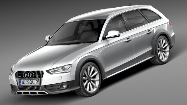 Audi A4 Allroad Quattro 2013 3D-Modell .c4d .max .obj .3ds .fbx .stl .blend 