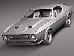Mustang Mach-1 1971 3D Model